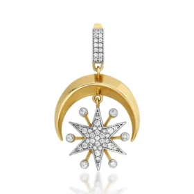 Altın Ay Yıldız Kolye Ucu