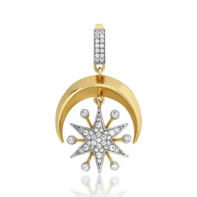 Altın Ay Yıldız Kolye Ucu