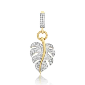 Altın Palmiye Yaprak Kolye Ucu