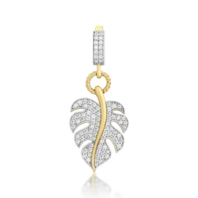Altın Palmiye Yaprak Kolye Ucu