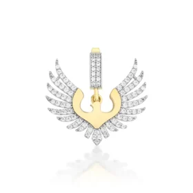 Altın Taşlı Kanat Kolye Ucu