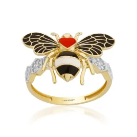 Bee Mine Altın Arı Kalpli Yüzük