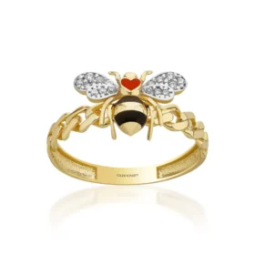 Bee Mine Altın Arı Kalpli Yüzük