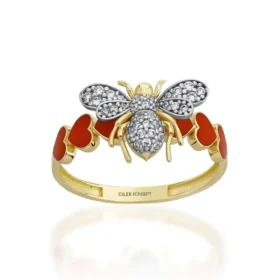 Bee Mine Altın Arı Kalpli Yüzük