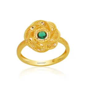 Bereket Altın Yeşil Taşlı Yüzük