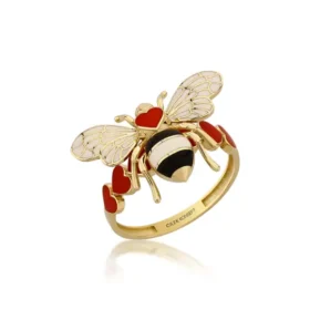 Bee Mine Altın Arı Klapli Yüzük