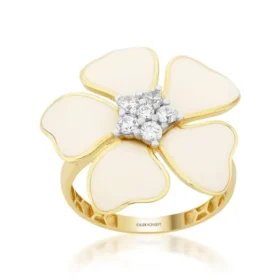 Bee Mine Altın Çiçek Yüzük