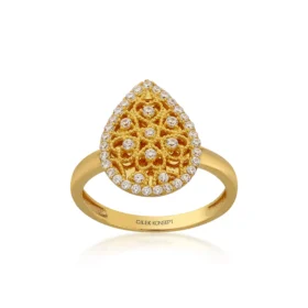 Yadigar Altın Damla Model Yüzük