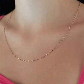 14 Ayar Altın Aynalı Zincir Kolye Orta 1.75 mm