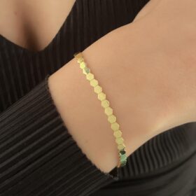 14 Ayar Altın Bal Peteği Bileklik