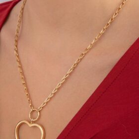 14 Ayar Altın Bella Mega Kalp Kolye