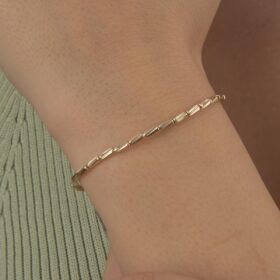 14 Ayar Altın Kalp Detaylı Roller Bileklik