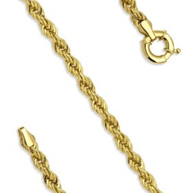 14 Ayar Altın Burgu Halat Bileklik 4.40 mm