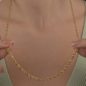 14 Ayar Altın Burgu Halat Kolye 3.30 mm