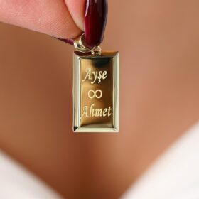 14 Ayar Altın Büyük Külçe Kolye Ucu