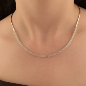 14 Ayar Altın Çift Sıra Oval Su Yolu Gerdanlık