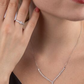 14 Ayar Altın Damla Taş Detaylı Set