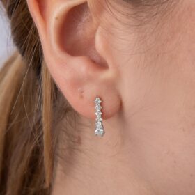 14 Ayar Altın Damla Taş Küpe