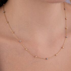 14 Ayar Altın Dorika Sıralı Kolye