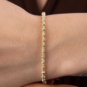 14 Ayar Altın Dorika Top Sıralı Bileklik