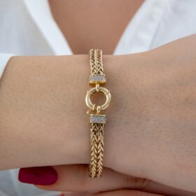 14 Ayar Altın Double Sıralı Tondo Bileklik