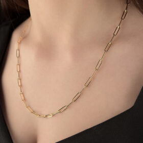 14 Ayar Altın Düz Ataç Zincir 3,80 mm