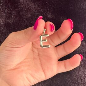 14 Ayar Altın E Harf Kolye Ucu