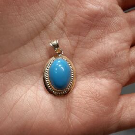 14 Ayar Altın Firuze Kolye Ucu