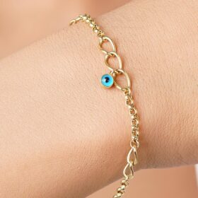 14 Ayar Altın Göz Sallantılı Doch Bileklik