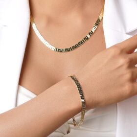 14 Ayar Altın Greek Zincir Set