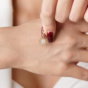 14 Ayar Altın Güneş Kolye Ucu