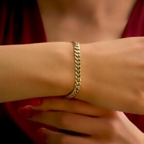 14 Ayar Altın Gurmet Zincir Bileklik 5.70 mm