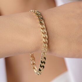 14 Ayar Altın Gurmet Zincir Bileklik 6.80 mm