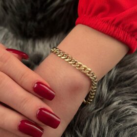 14 Ayar Altın Gurmet Zincir Bileklik 8 mm