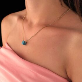 14 Ayar Altın Halka Doch Zincir Uğurlu Kolye