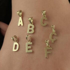 14 Ayar Altın Harf Kolye Ucu