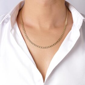 14 Ayar Altın Holder Zincir Erkek Kolye