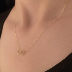 14 Ayar Altın İç İçe Halkalar Kolye 2