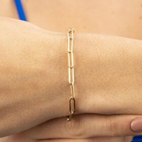 14 Ayar Altın İnce Ataç Bileklik 3.55 mm
