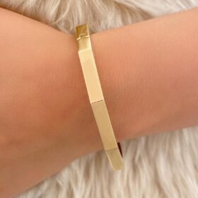 14 Ayar Altın İnce Sekizgen Kelepçe