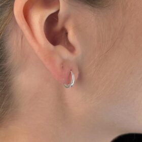 14 Ayar Altın İnce Uçlu Kalın Halka Küpe