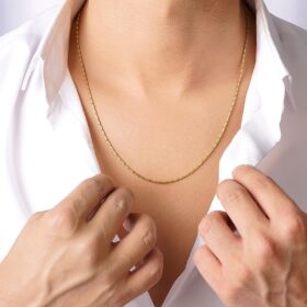 14 Ayar Altın İritsel Erkek Kolye