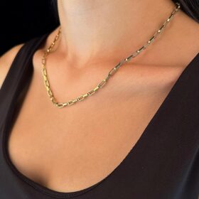 14 Ayar Altın Işıltılı Ataç Kolye 3.80 mm