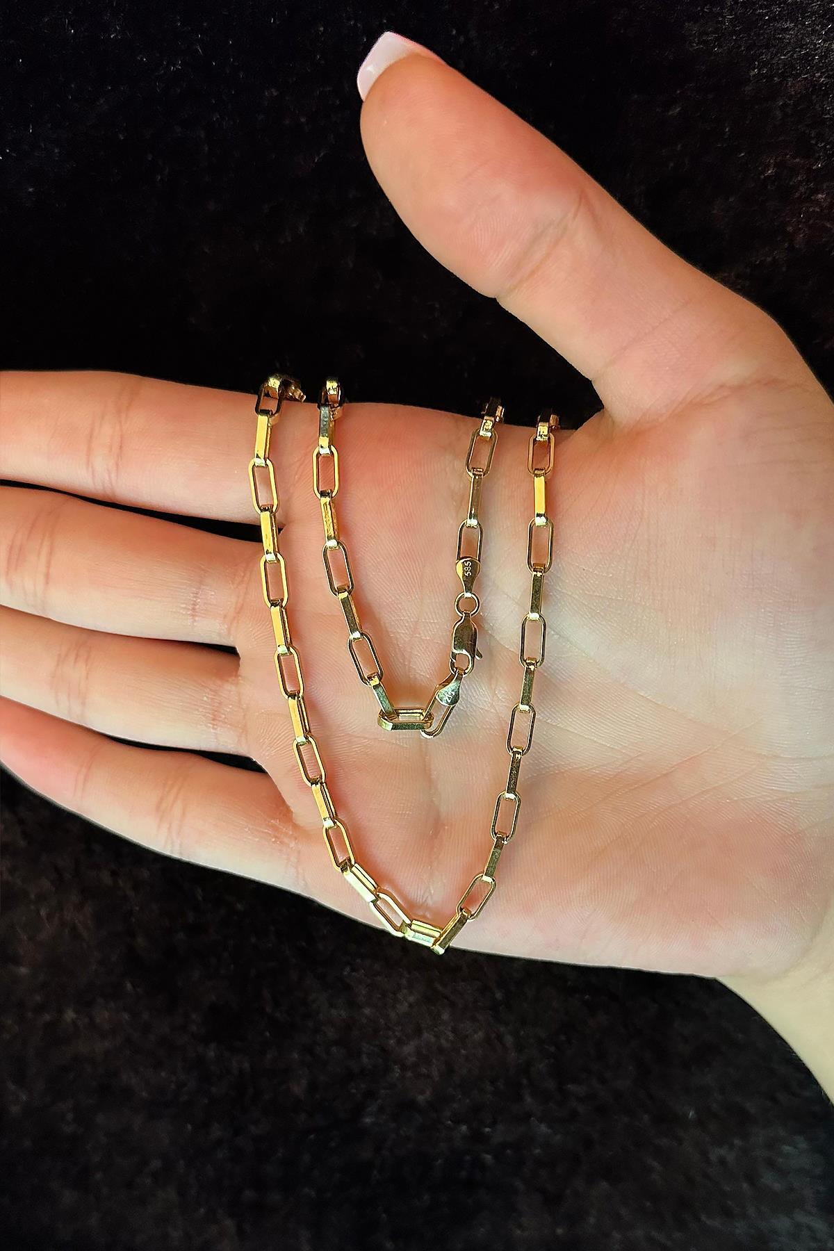 14 Ayar Altın Işıltılı Ataç Kolye 3.80 mm - Görsel 2