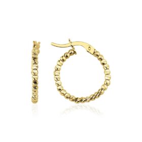 14 Ayar Altın Işıltılı Dorika Küpe