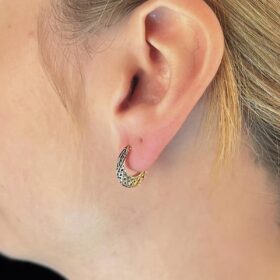 14 Ayar Altın Işıltılı Miya Küpe