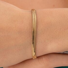 14 Ayar Altın İtalyan Balıksırtı Bileklik 4.20 mm