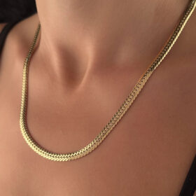 14 Ayar Altın İtalyan Balıksırtı Kolye 5.10 mm