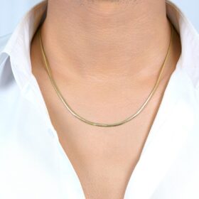 14 Ayar Altın İtalyan Balıksırtı Zincir Erkek Kolye 2,50 mm