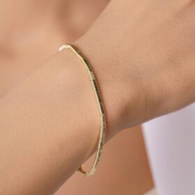 14 Ayar Altın Kalem Desenli Ajda Bileklik